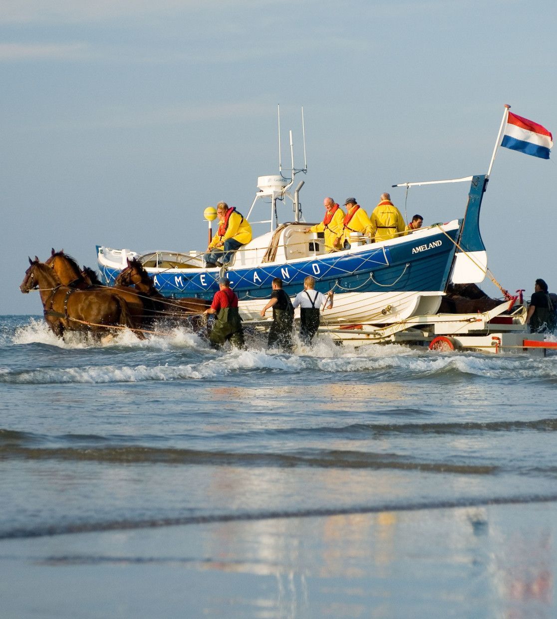Demonstration horse-pulled lifeboat - VVV Ameland - Wadden.nl